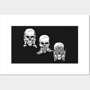 Three Wise Skulls Posters and Art